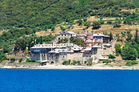 塞诺丰托斯修道院阿半岛山查基迪希腊图片