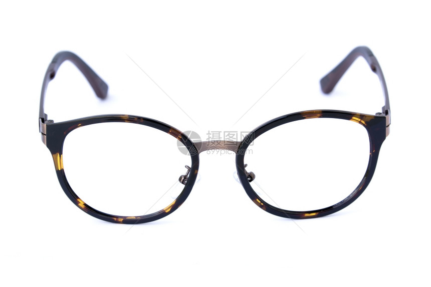 现代时装镜片孤立在白色背景上完美反射眼镜图片