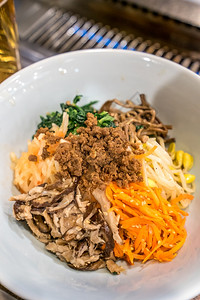辣混合韩国口味沙拉蔬菜图片