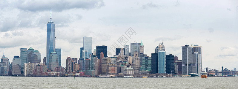 纽约市下曼哈顿全景图片