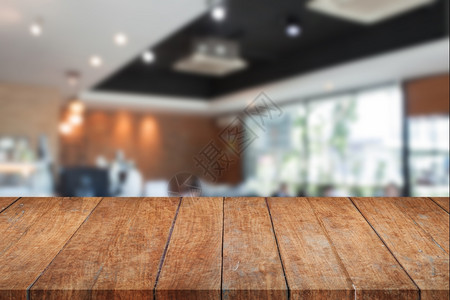 褐色木头底咖啡馆内面模糊产品显示模板图片