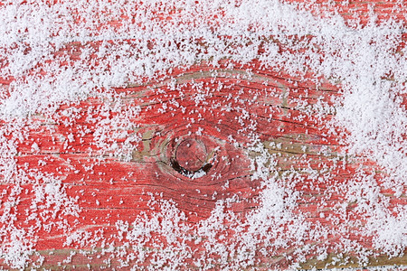 圣诞假概念用雪生锈的红木背景带有复制空间的覆盖视图背景图片