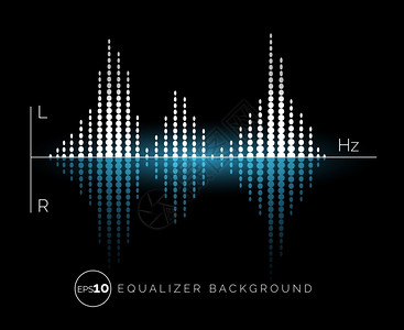 平准数字音响设计元素暗底背景的平准数字音响设计元素矢量插图图片