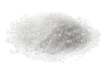 白色背景的精炼糖肥料图片