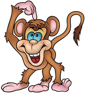 快乐的猴子背景图片