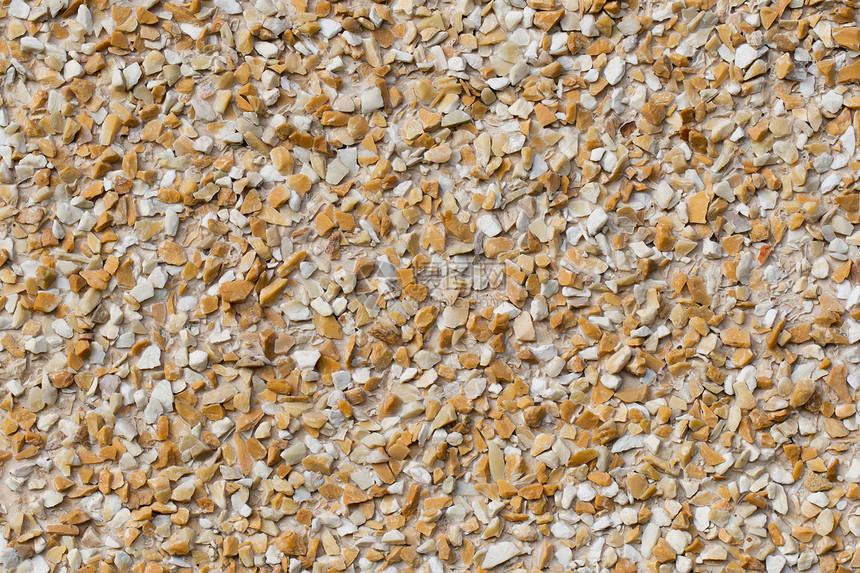 水泥混合的小型碎石墙壁或地板质料背景图片