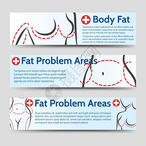 美女测量臀围女脂肪问题区域横幅女脂肪问题区域横幅模板插画