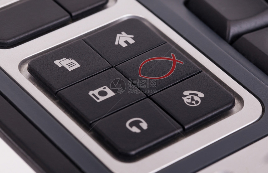 键盘上的按钮有选择地聚焦于中右按钮克里斯蒂安图片