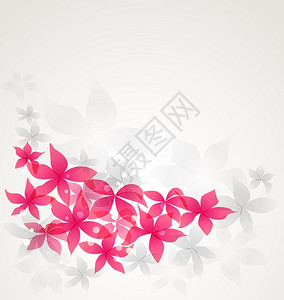 粉红色抽象花矢量插图图片