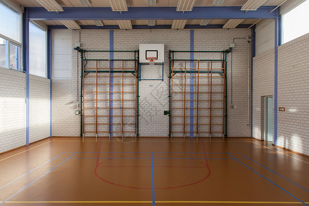 篮球门素材校内体育馆在篮子上跳高背景