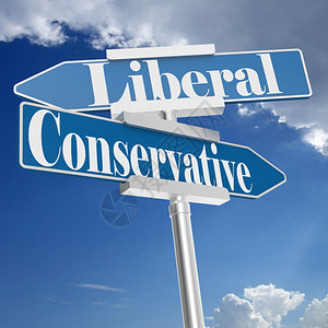 保守和自由的标志3D图片