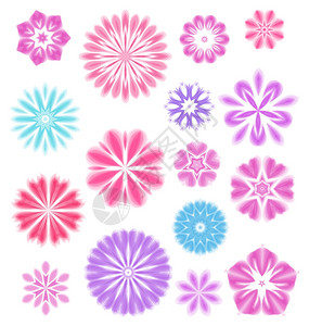 Floral形图案矢量组装花卉饰图案各种形状图片