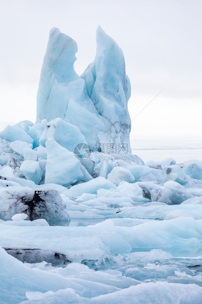 冰岛Vatnajojakull冰川的Jokulsarlon湖冰川图片