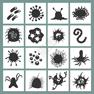 危害图标细胞病传图标生物学免疫细菌和感染微生物在白本中分离的症状背景