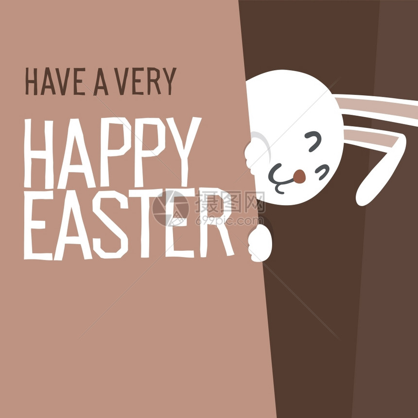 复活节快乐兔子矢量说明图片