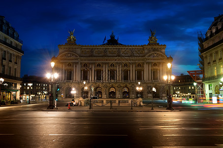 清晨法国巴黎家歌剧院图片