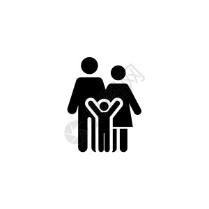 家庭支助图标平板设计家庭支助和医疗服务图标孤立图片
