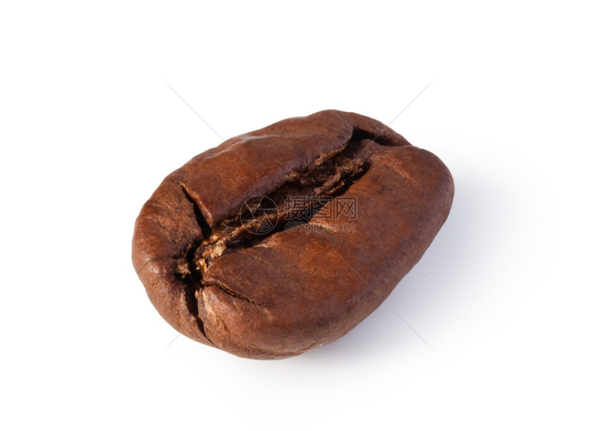咖啡豆白背景孤立的烤咖啡豆图片