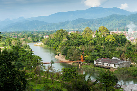 鸟对老挝VangVieng的南宋江看法图片