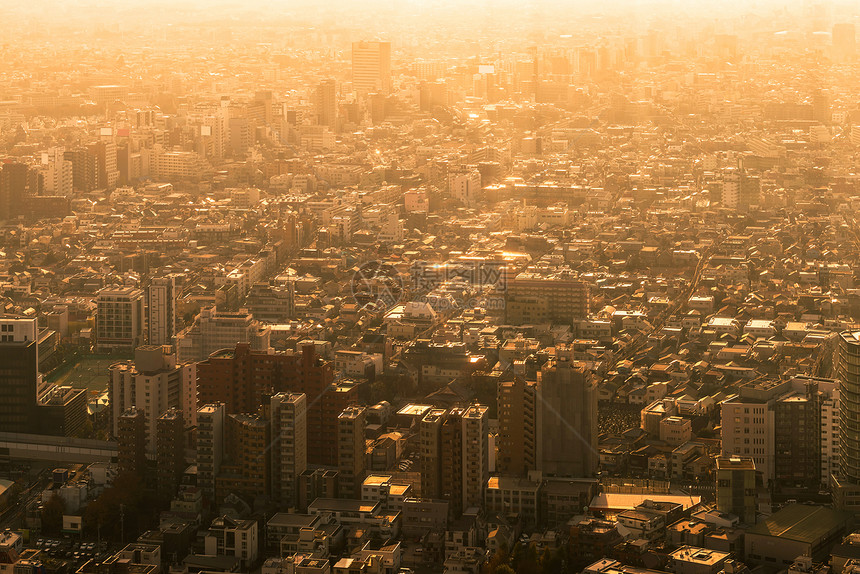 日落时东京市风景图片