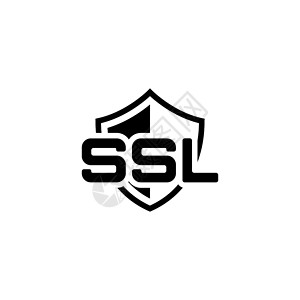SSL保护图标平面设计说明图片