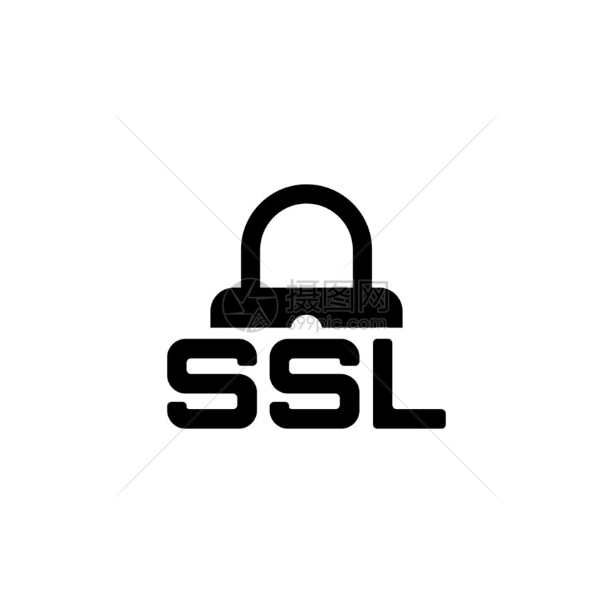SSL安全图标平面设计说明图片
