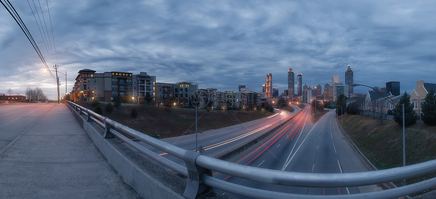 美国佐治亚州特兰大市早晨天线全景图片