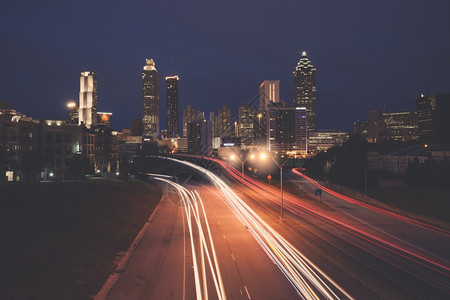 美国佐治亚州特兰大市现代城夜天线图片
