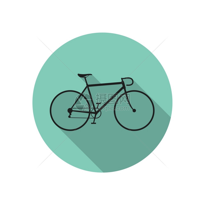 自行车矢量图标图片