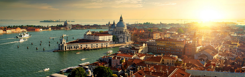 意大利日落时威尼斯最佳景色图片