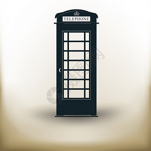 伦敦电话亭电话机房插画