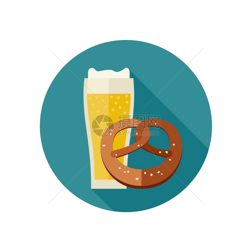 啤酒和辣椒的模格平式啤酒和辣椒图标矢量插图片
