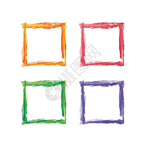 平方颜色抽象形状框架矢量艺术平方颜色抽象形状框架矢量艺术插图图片