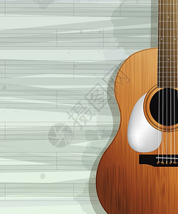音频吉他卡设计带有文字空间的样本布局背景图片