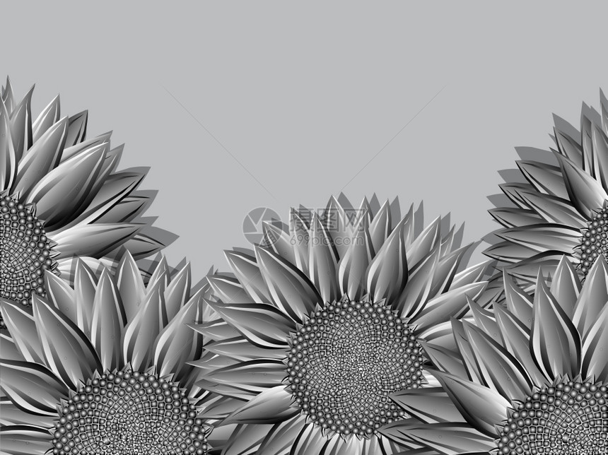 设计时的金属向日葵背景图片
