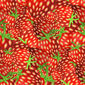 新鲜草莓水果无缝模式甜食背景背景图片
