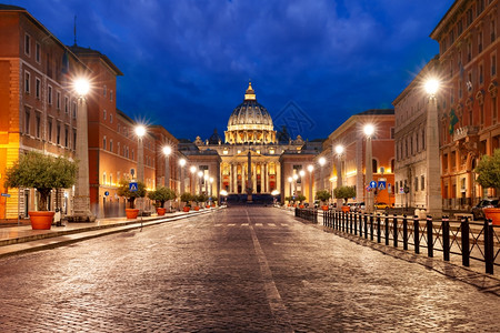 意大利罗马圣彼得教堂梵蒂冈意大利圣彼得教堂背景图片