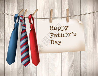 父亲节条纹领带快乐父亲节与领带插画