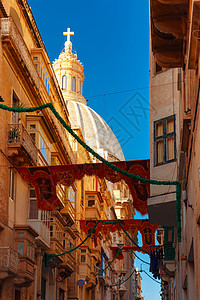 马耳他瓦莱塔老城街道图片