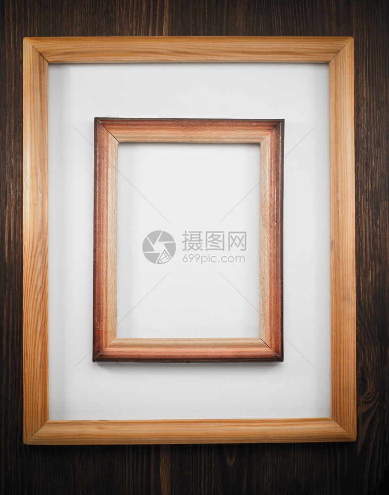 木上的照片框木背景的照片框图片