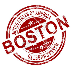 红色波士顿白背景3D翻接图片