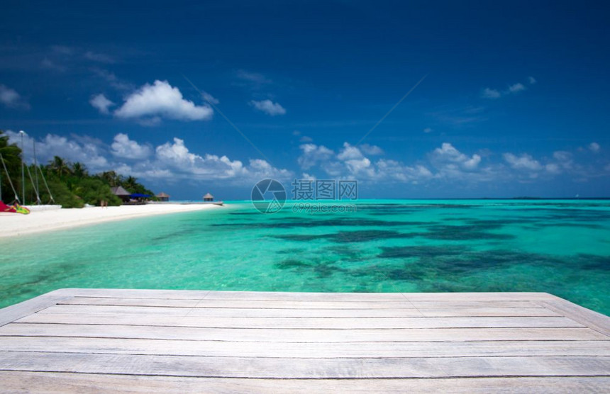 马尔代夫热带海滩图片