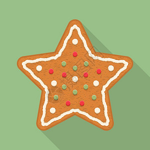 圣诞姜饼姜饼星传统圣诞干矢量Eps10插图插画