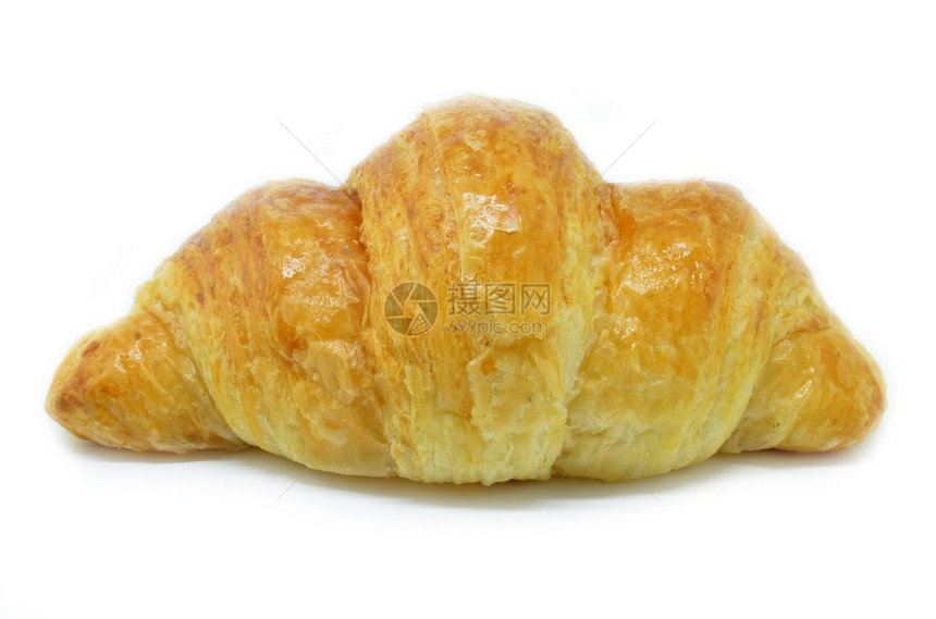 牛角包是一个法国新月形的卷子由甜薄饼制成经常在早餐时吃图片