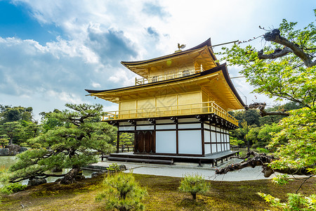日本京都金宫寺殿建筑高清图片