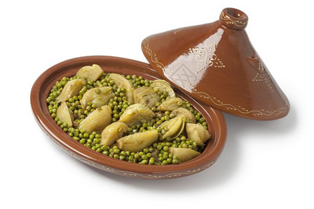 椭圆形蔬菜标签摩洛哥传统的肉豆和白底的奥瓦尔橡皮标签背景