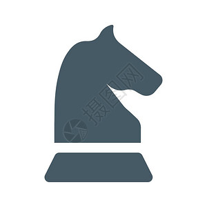 象棋骑士孤立背景的图标背景图片