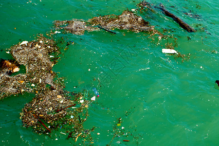 水浪费海洋塑料污染背景