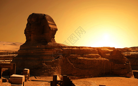 埃及吉萨沙漠的斯芬克图片