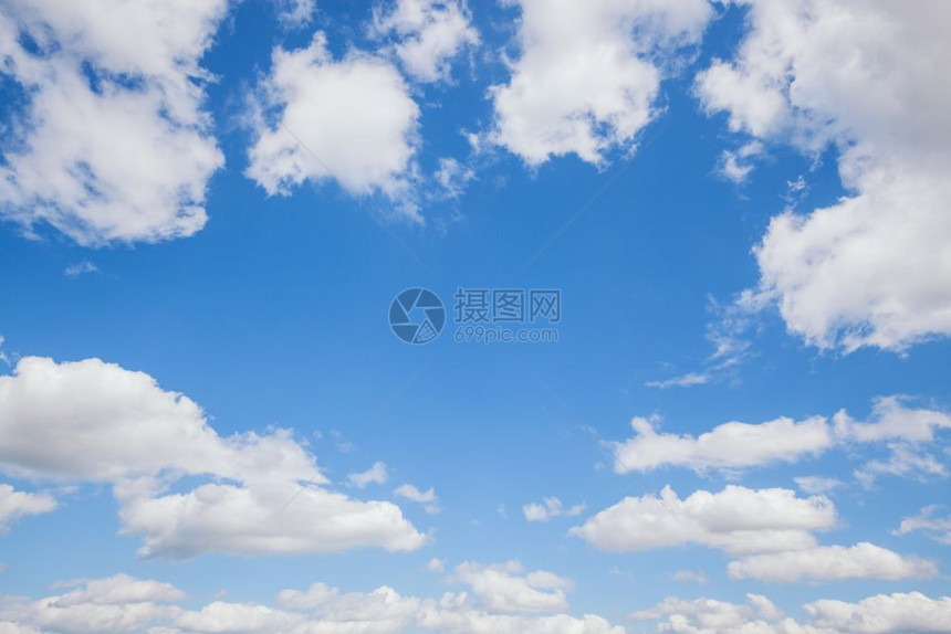 蓝色天空云抽象自然背景图片